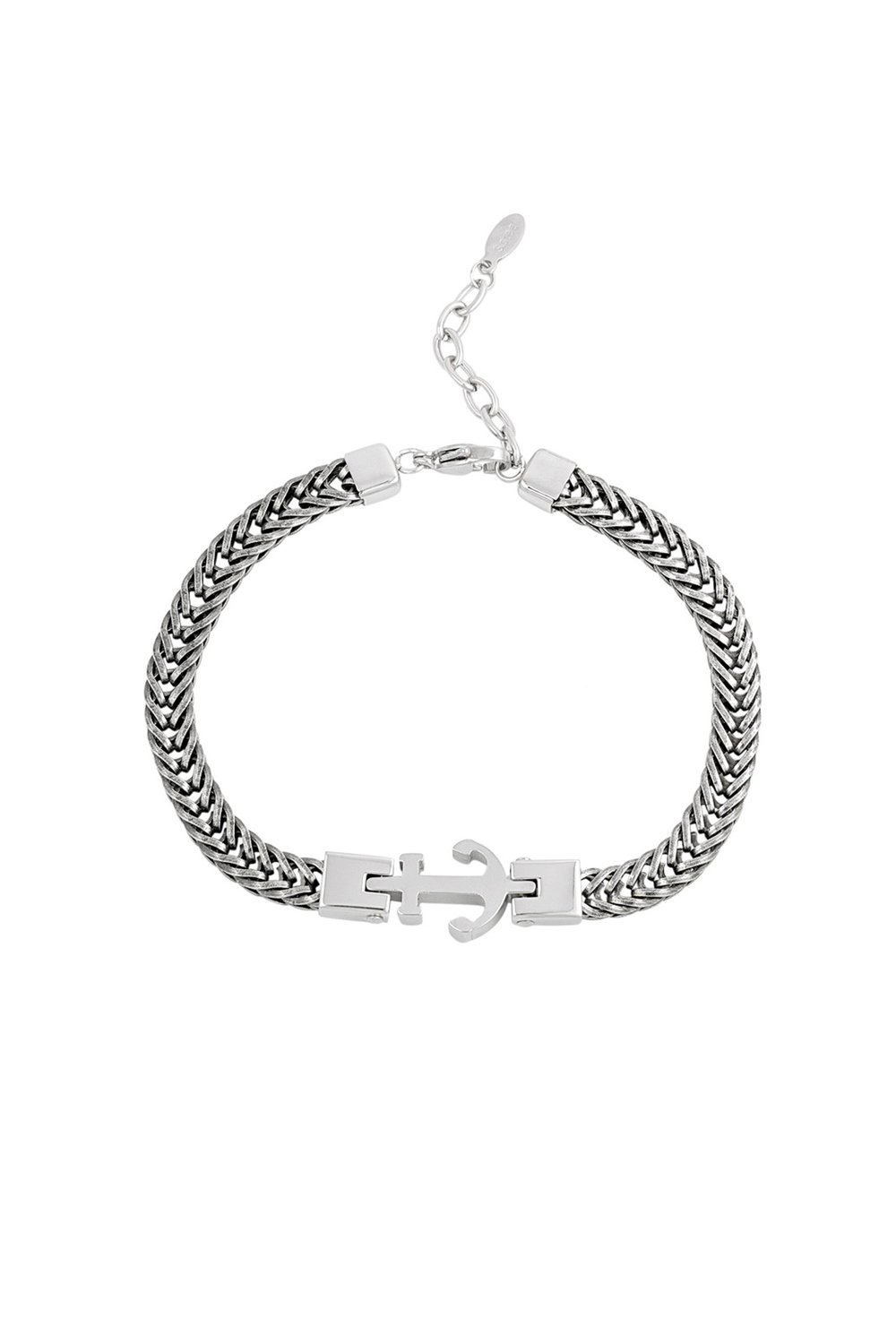 Men's bracelet anchor cuff - Silver Color color h5Picture3