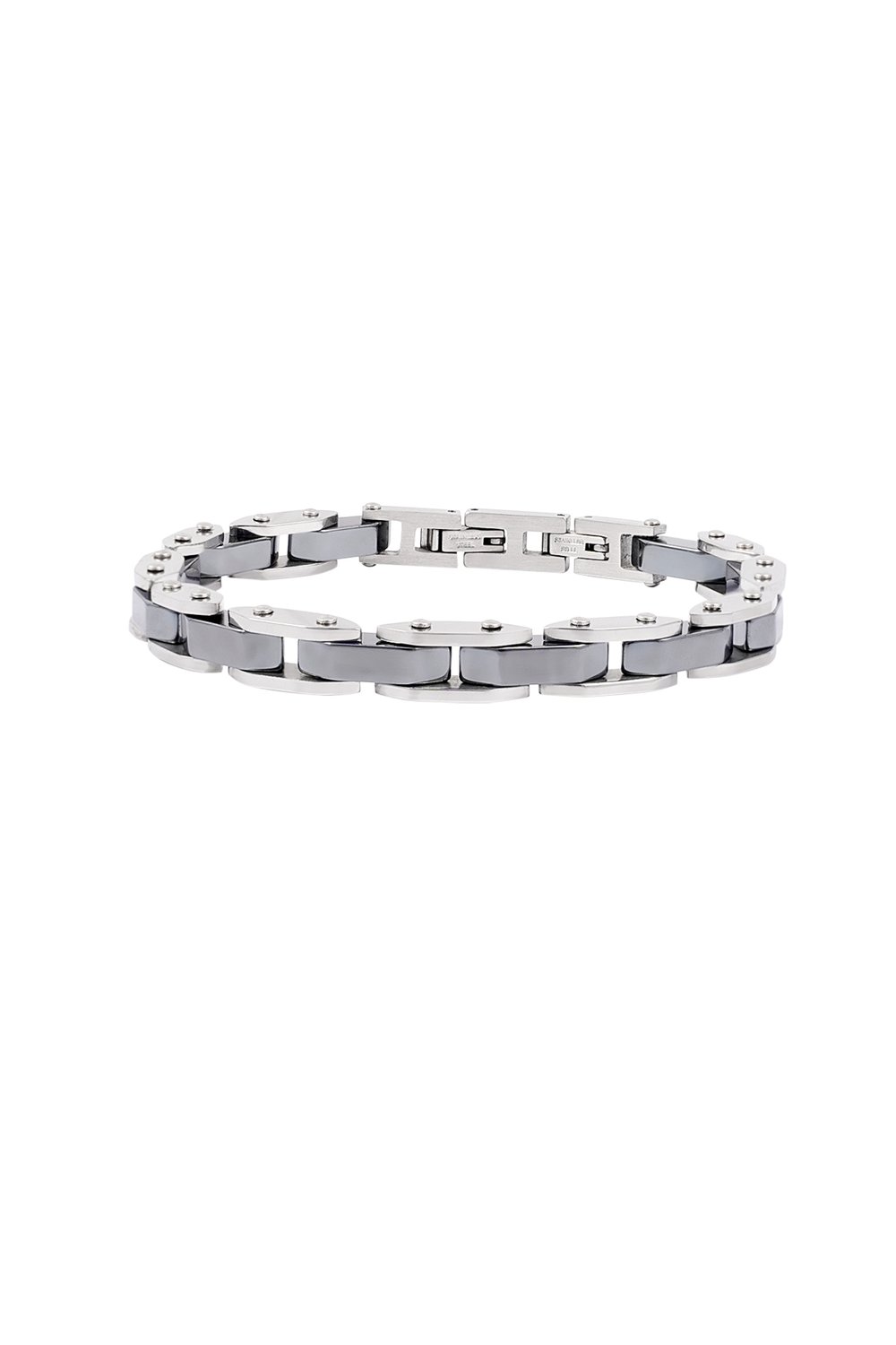 Double chained men's bracelet - Silver Color color h5Picture2