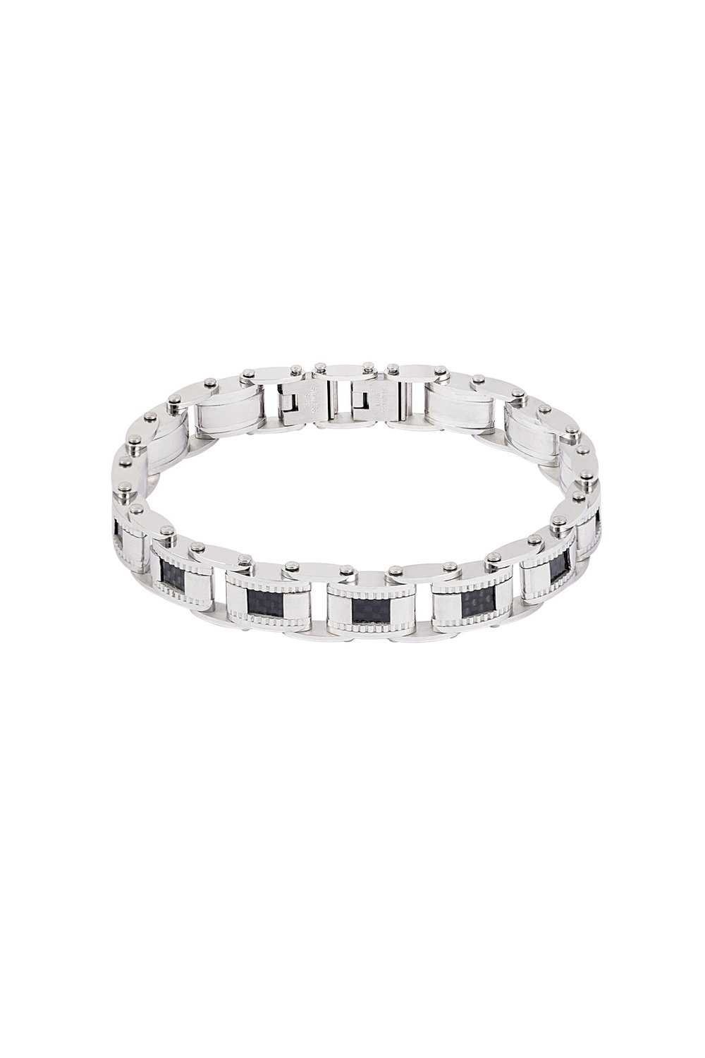 Casual men's bracelet - black/Silver color  Picture3