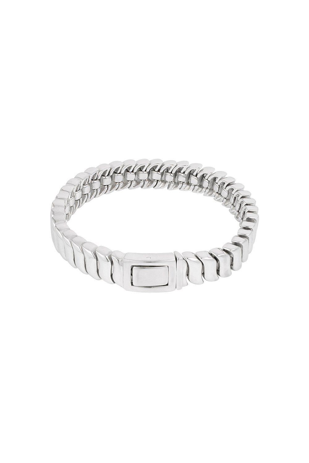 Men's bracelet urban link - Silver Color color h5Picture3