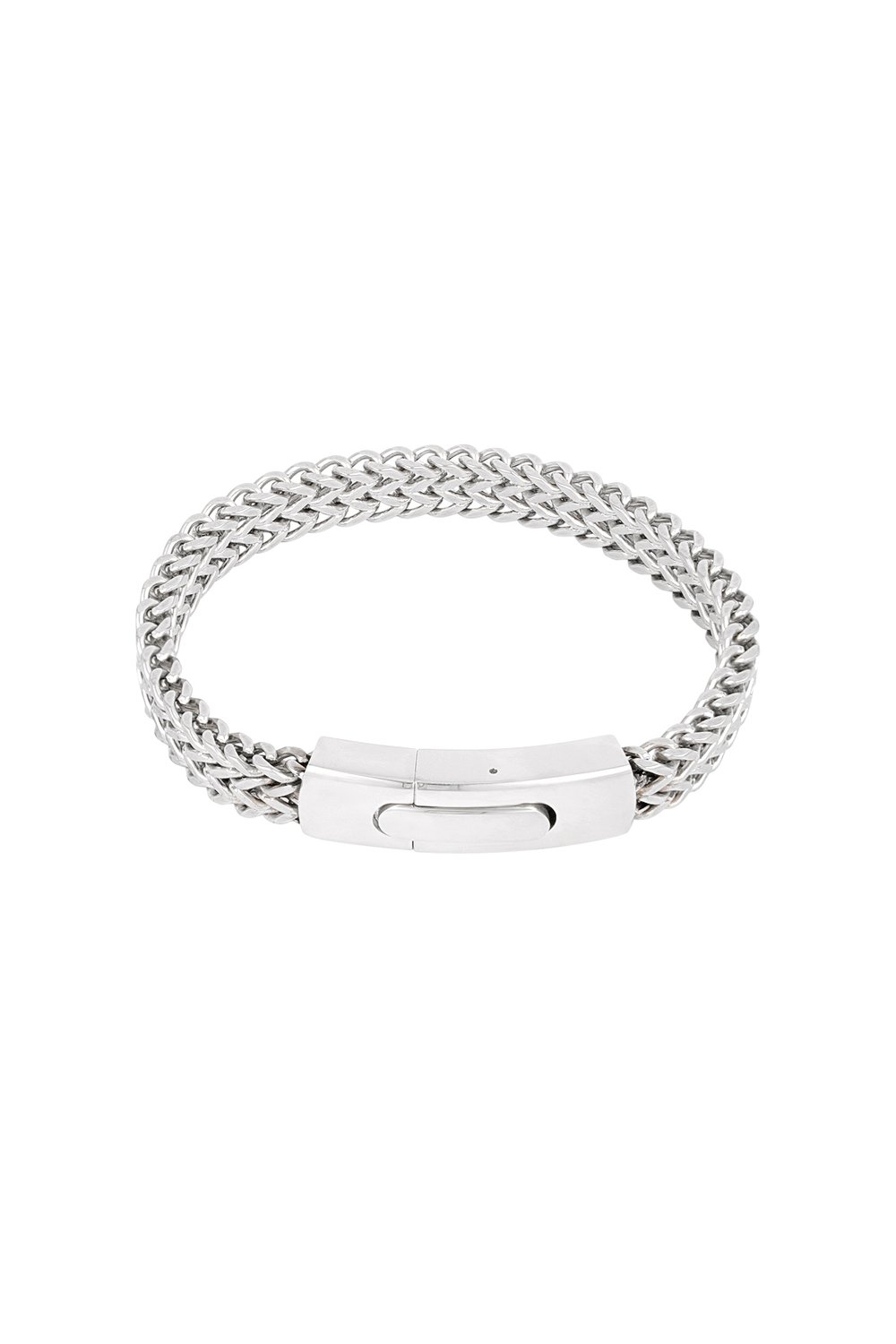 Men's bracelet steel stripe - Silver Color color Picture2