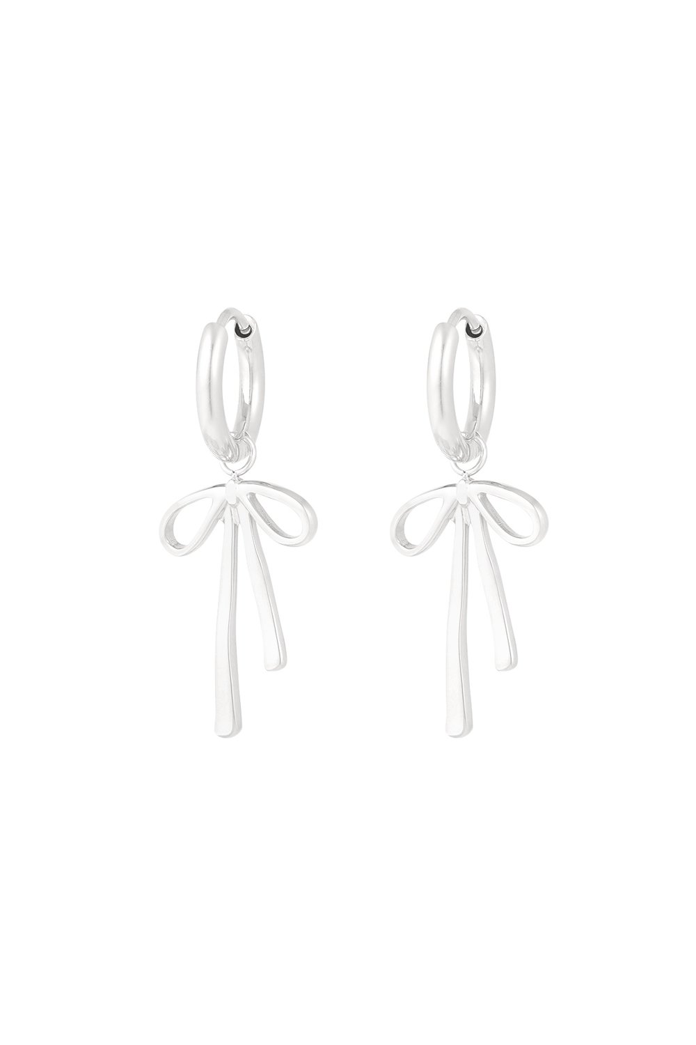 hanging bow earrings