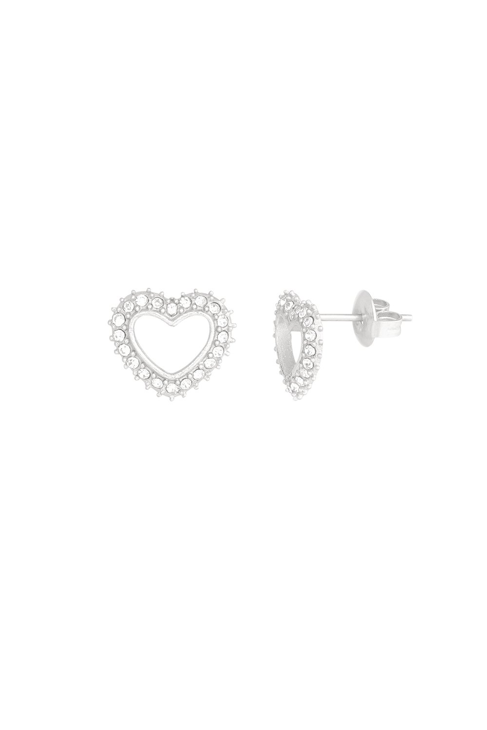 Diamant-Herz-Ohrstecker