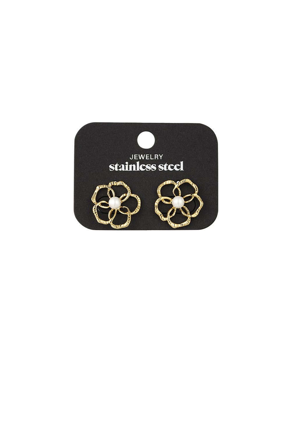 Flower earrings colored back Picture3