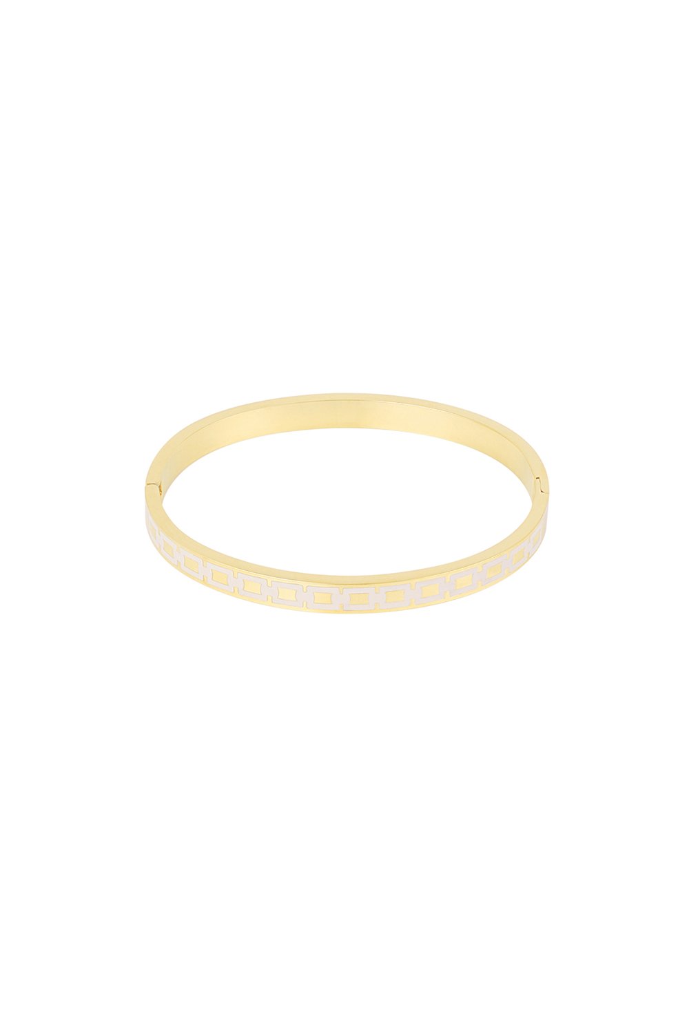 Slave bracelet with print - pink/Gold color