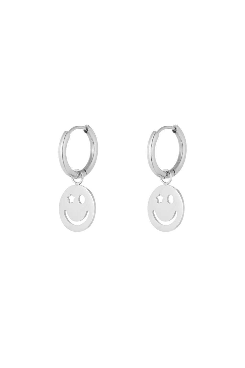 earrings be happy smiley