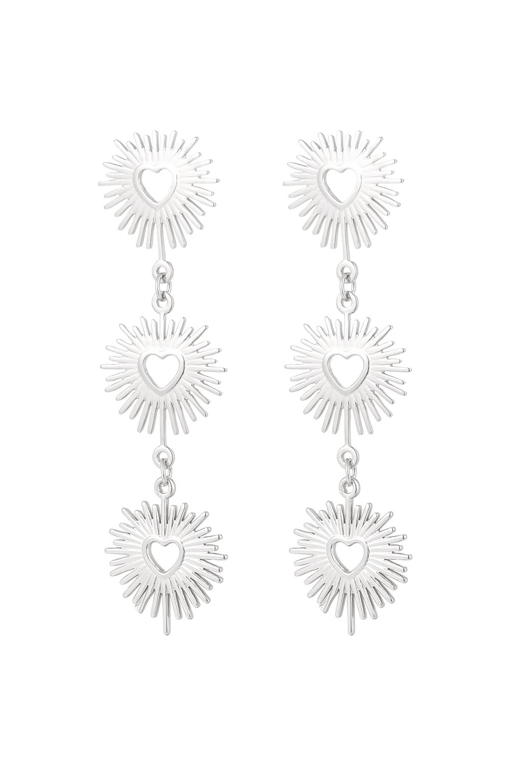 earrings heart fireworks 