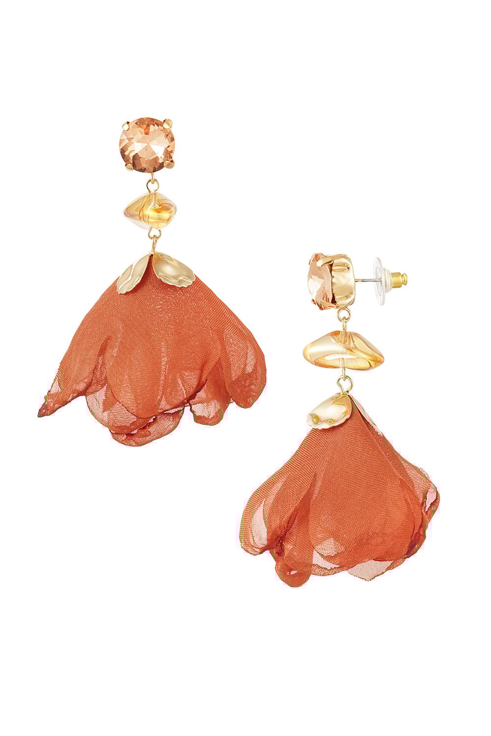 Earrings fall rose 
