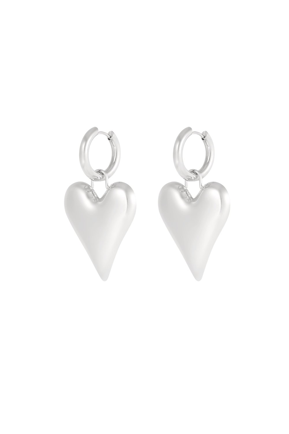 big heart pendant earrings