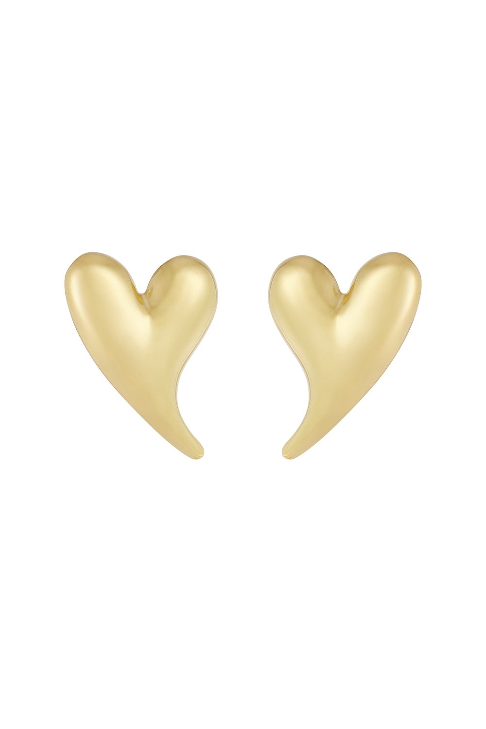 Earrings heart vibes - Silver Color color