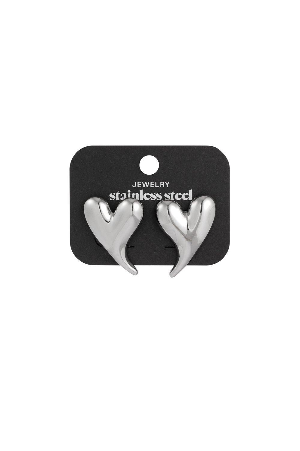 Earrings heart vibes - Silver Color color h5Picture3