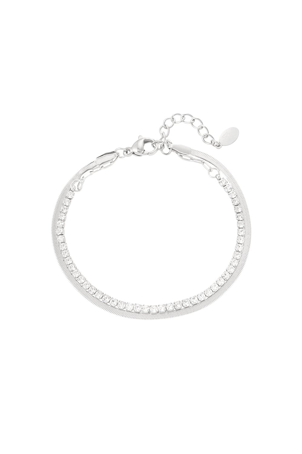 double bracelet with diamonds 