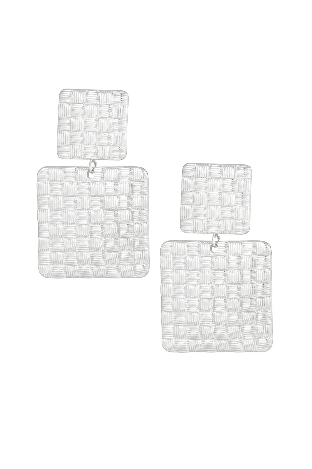 textured blocks earrings