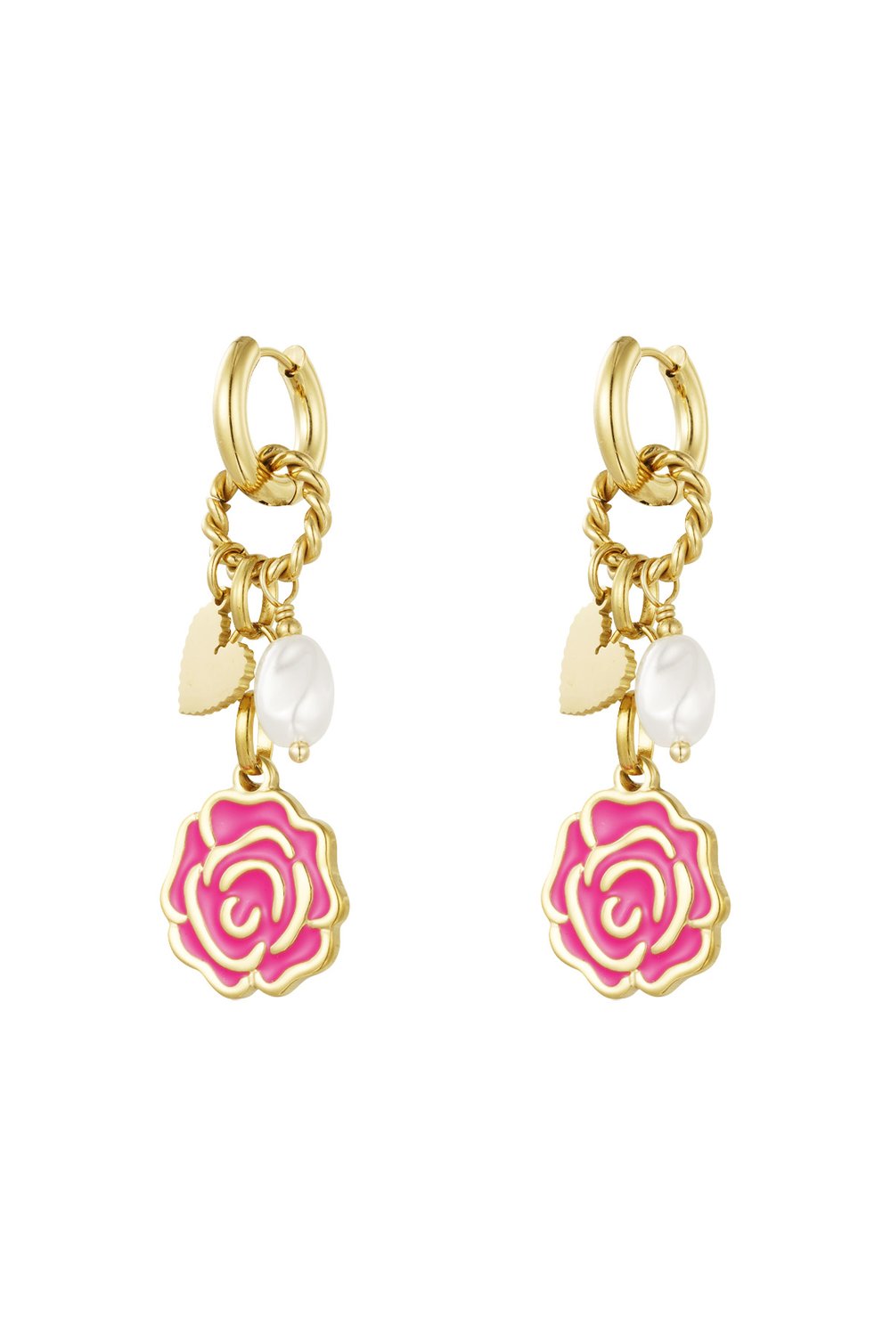 Earrings forever rose