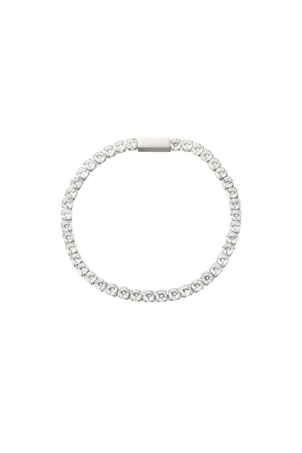 Shimmering diamond bracelet - Silver Color color 
