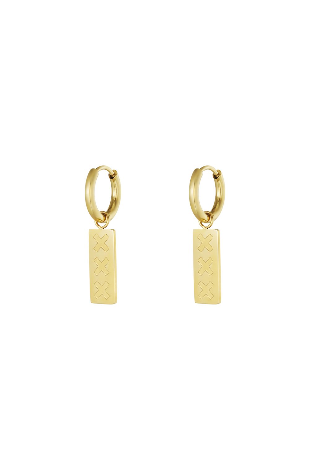 Amsterdam X earrings - Silver Color color