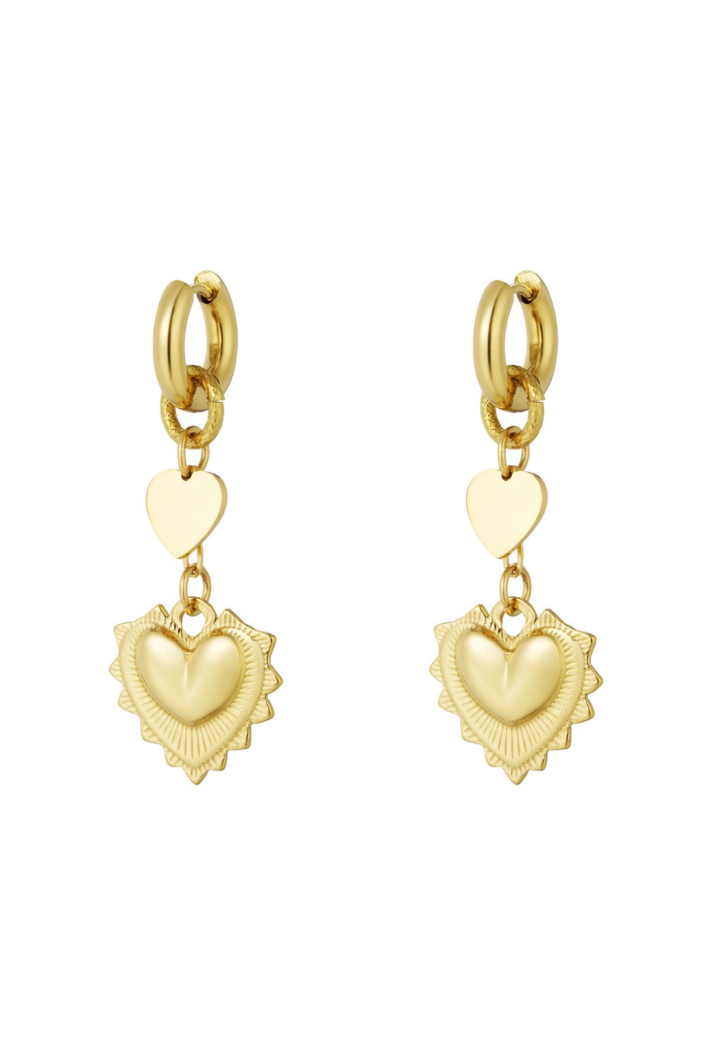 earrings heart glow