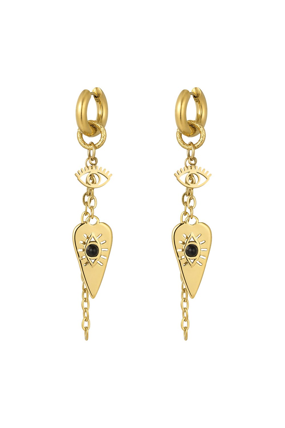 pendientes toque brillante - color plata (Pack with plastic bag) 