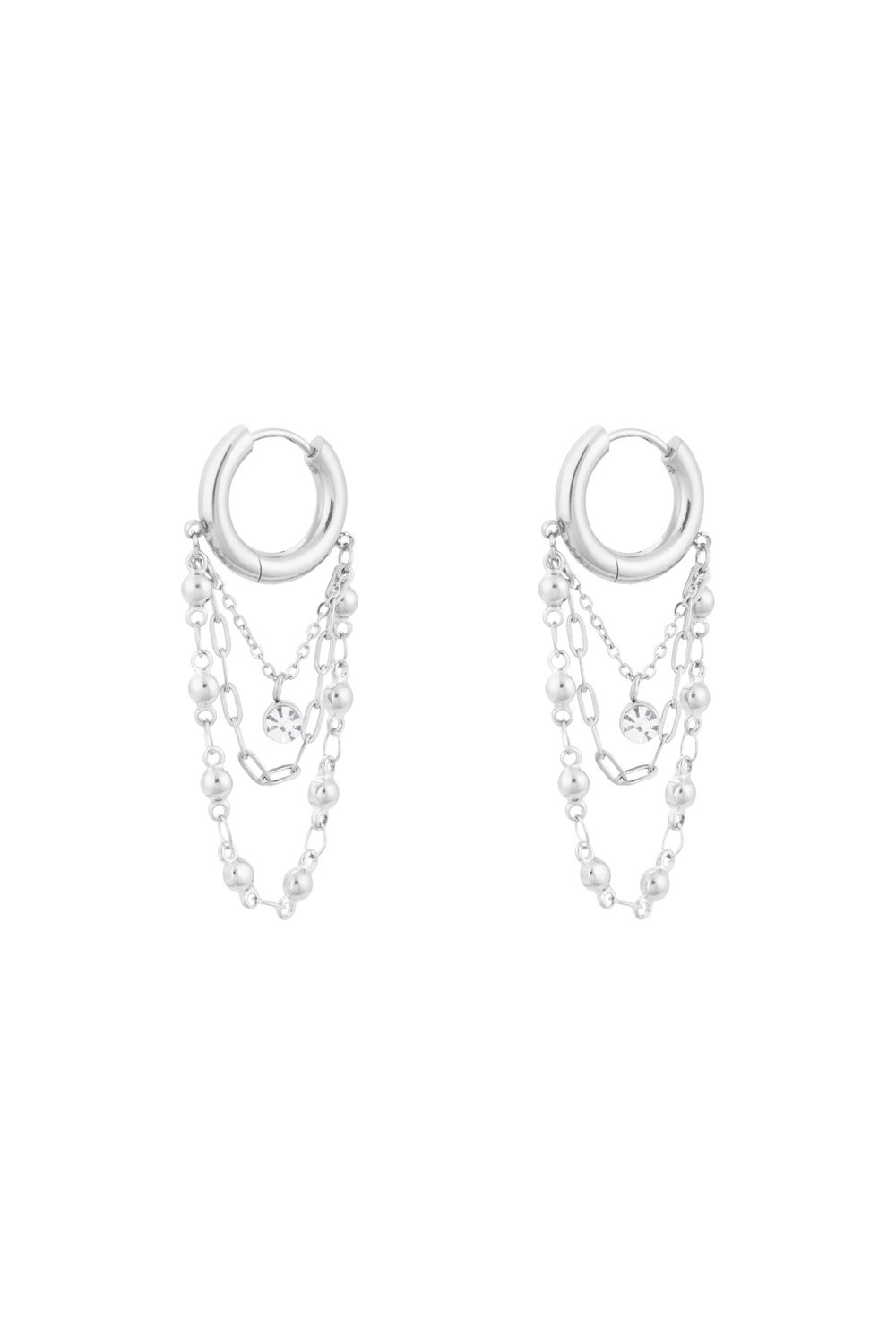 earrings chained up