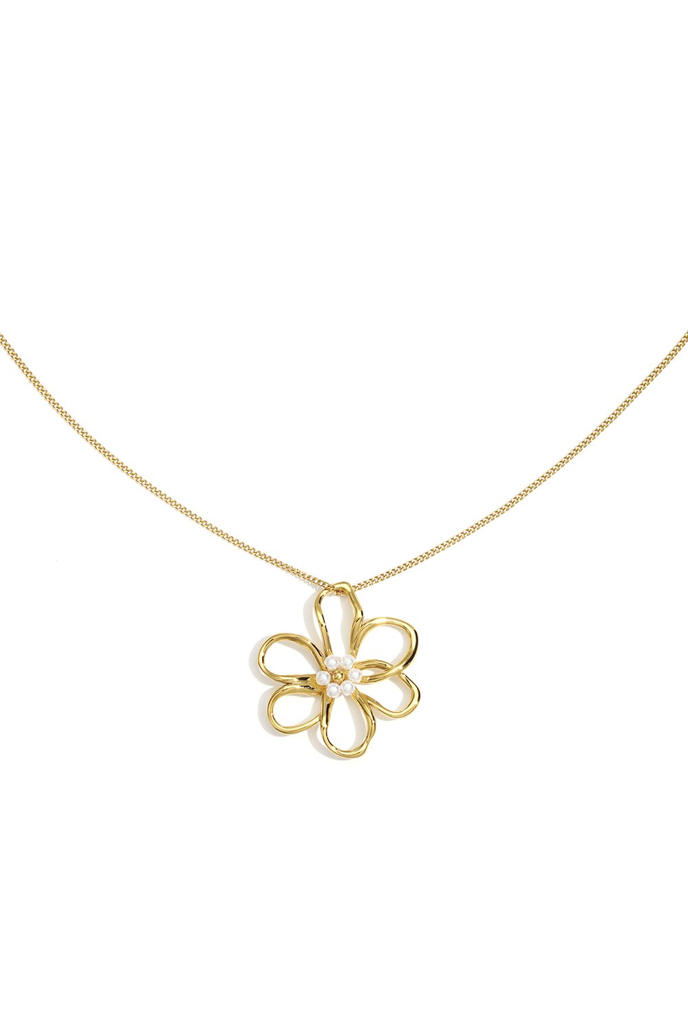Stainless Steel Long Necklaces Flower Casual Daily Simple Series Women's jewelry Picture3