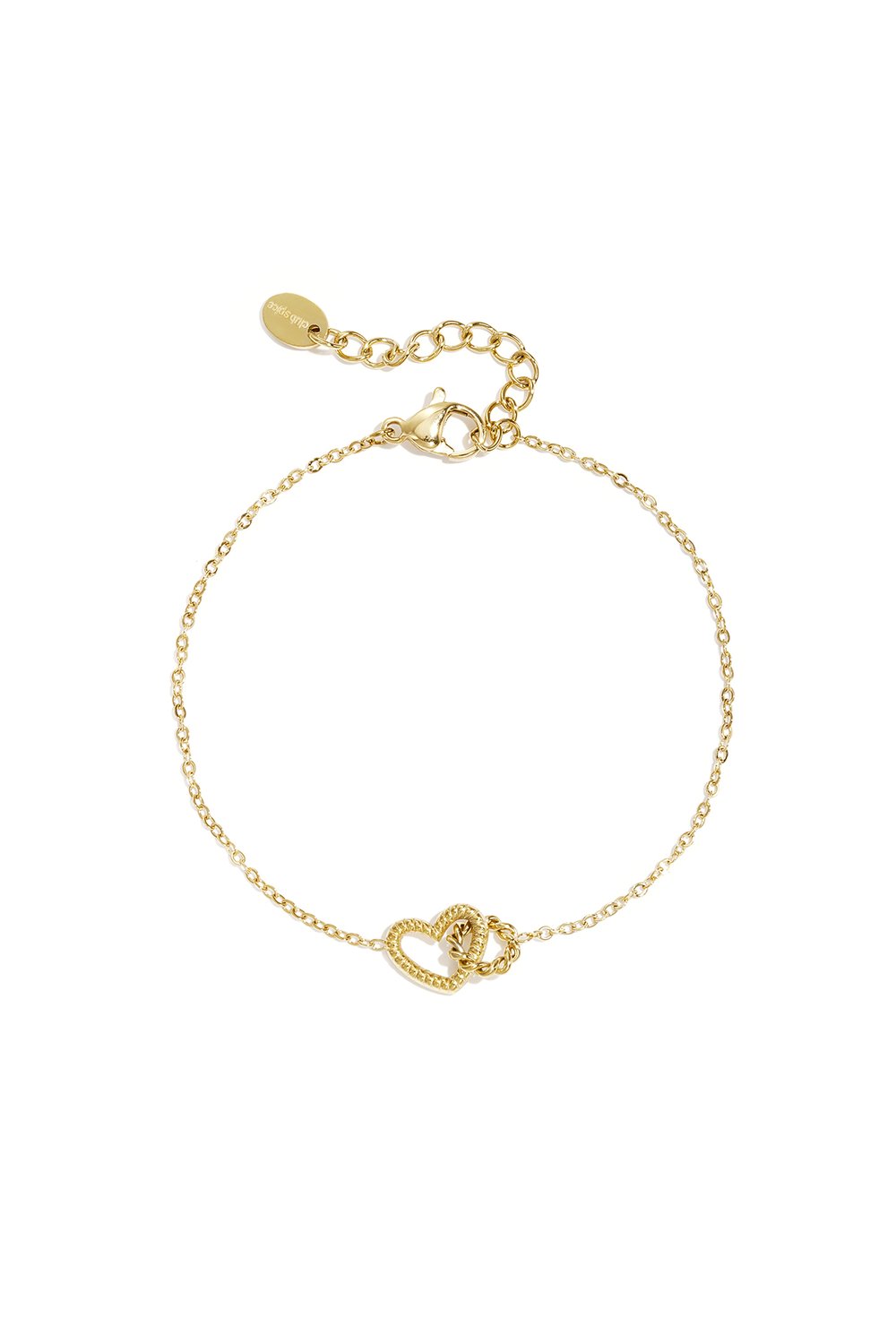 Bracelet with connected heart charm