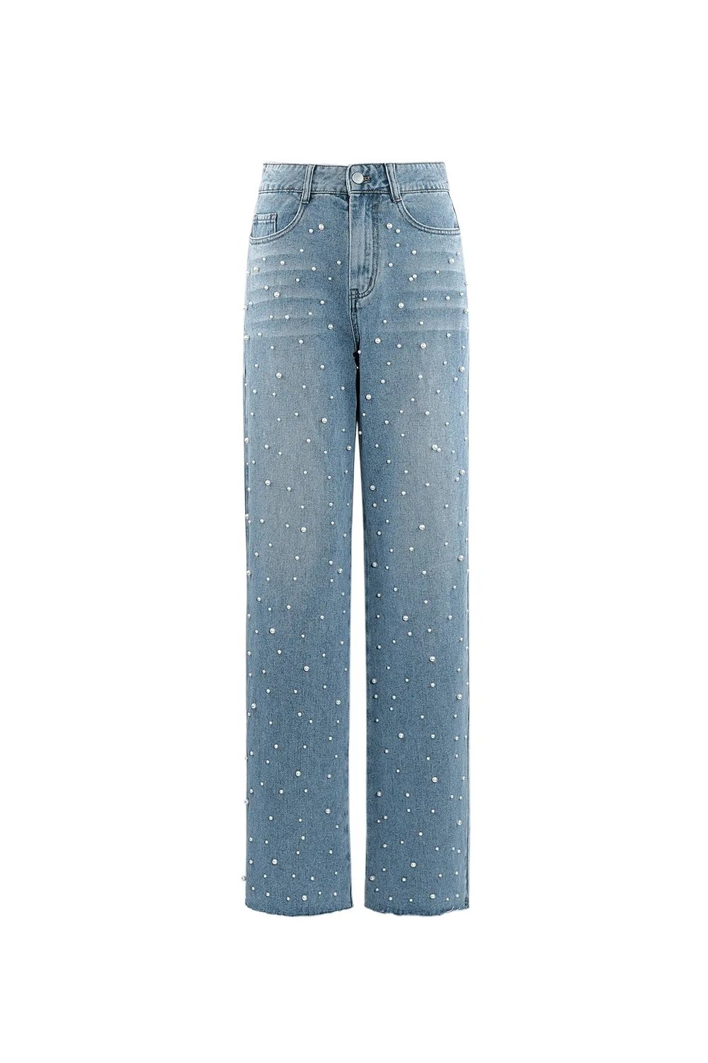 Jeans mit Perlenverzierung