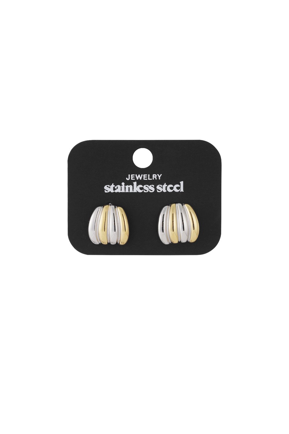 Silver Golden Fusion Earrings h5Picture4