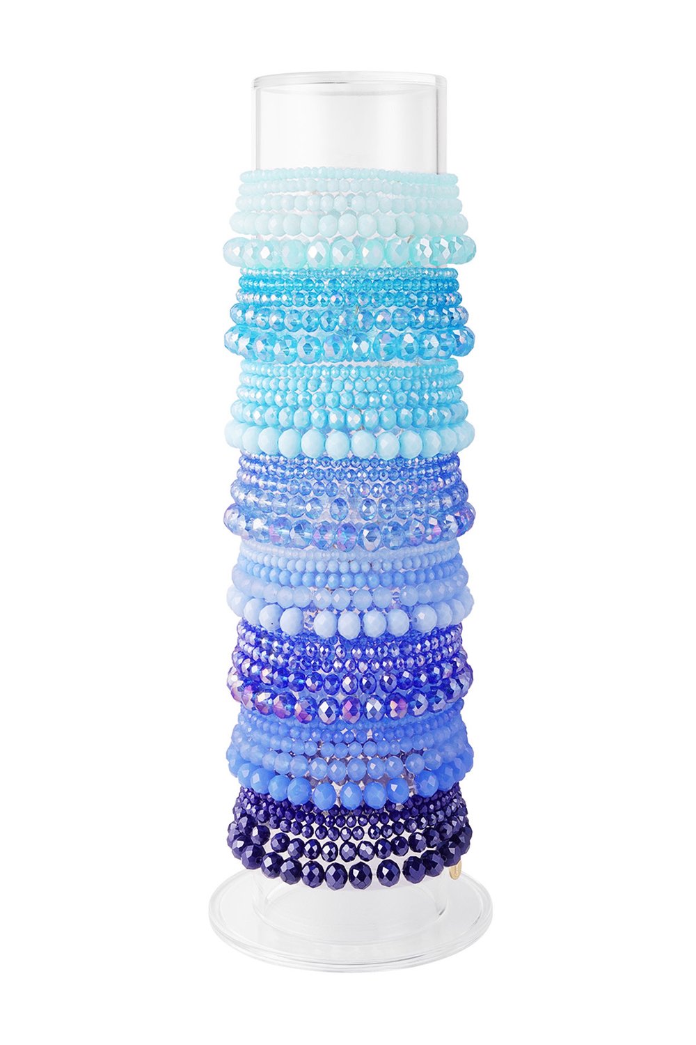 Set bracelets colorful Multi beige - glass beads