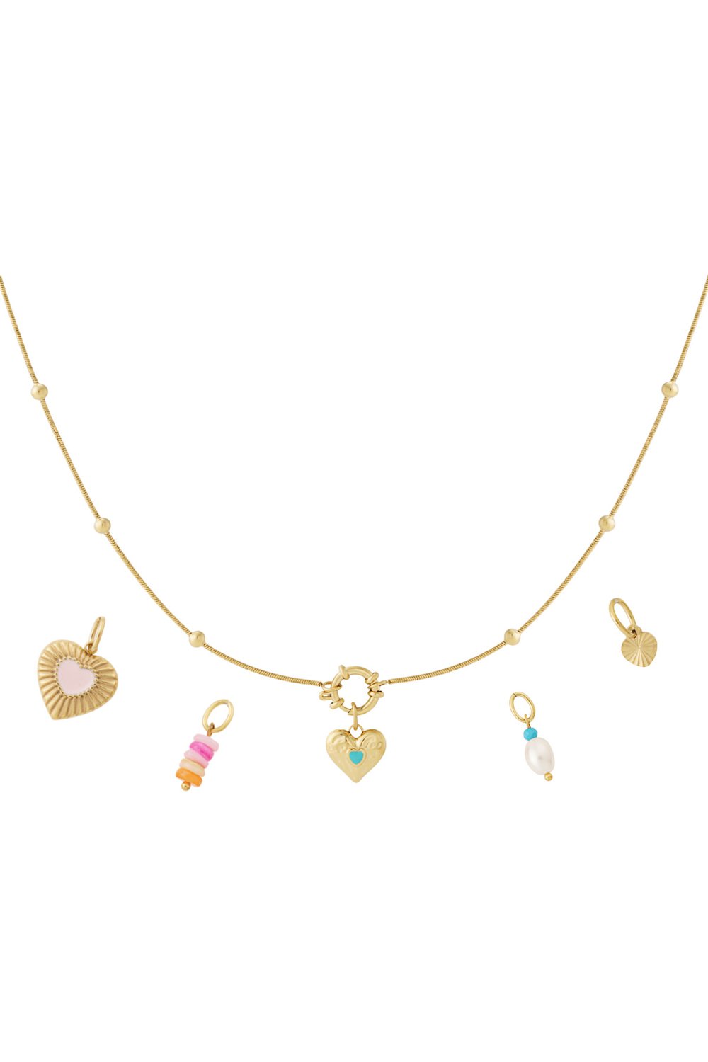 Cute heart DIY necklace 