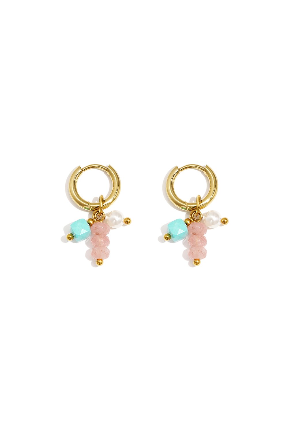 Ohrringe mit hängenden Perlen 