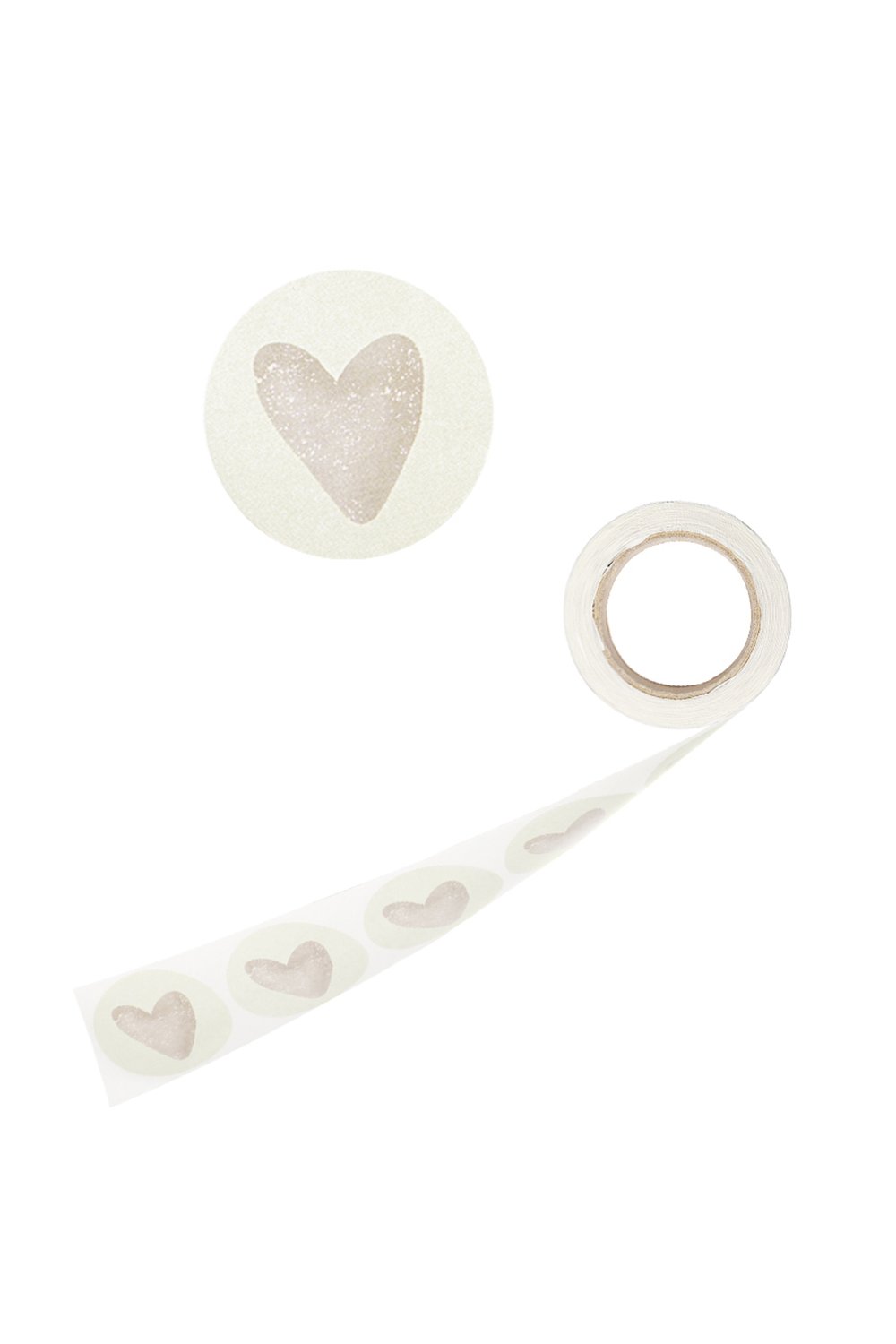 Sticker heart beige