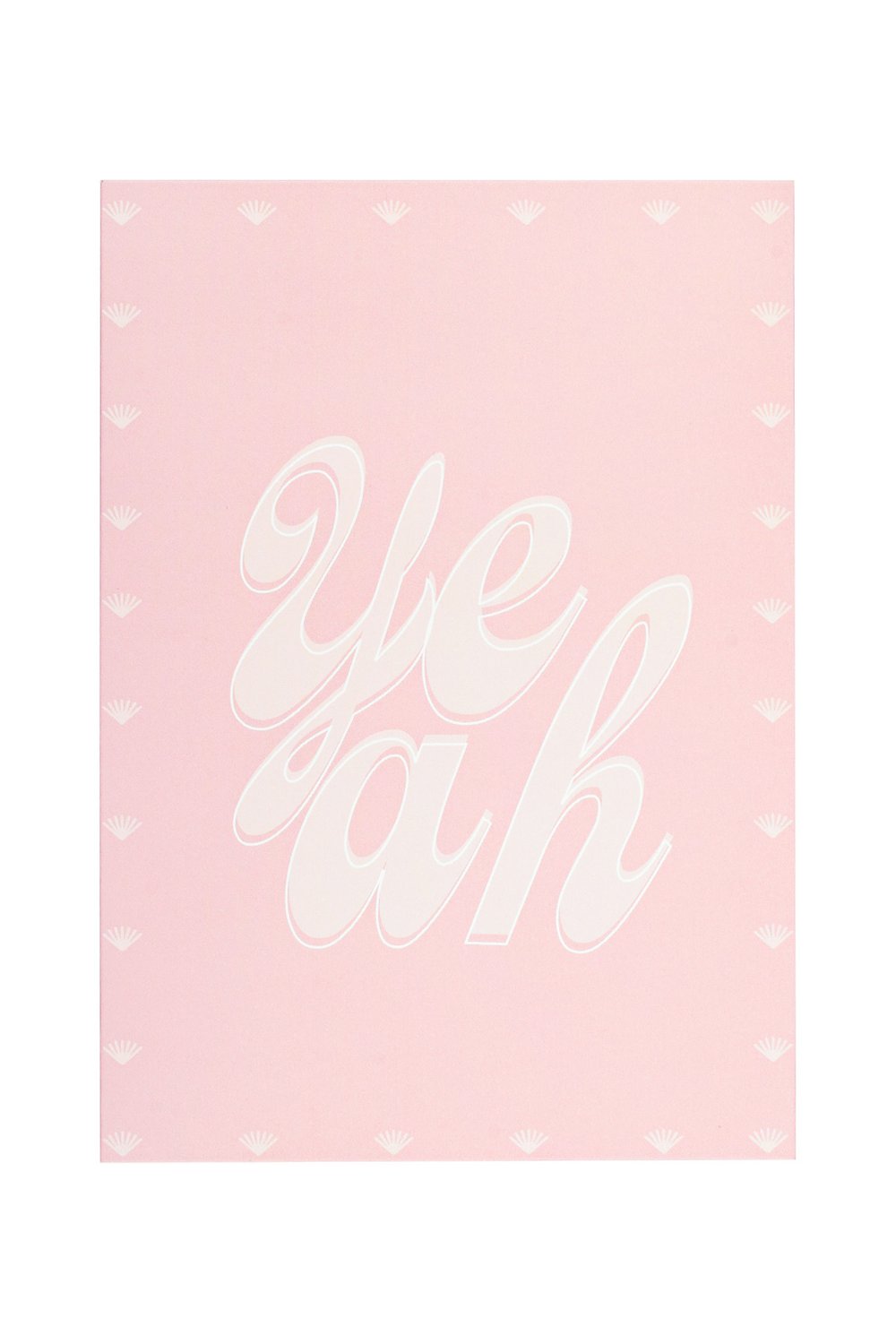 Greeting card yeah pink