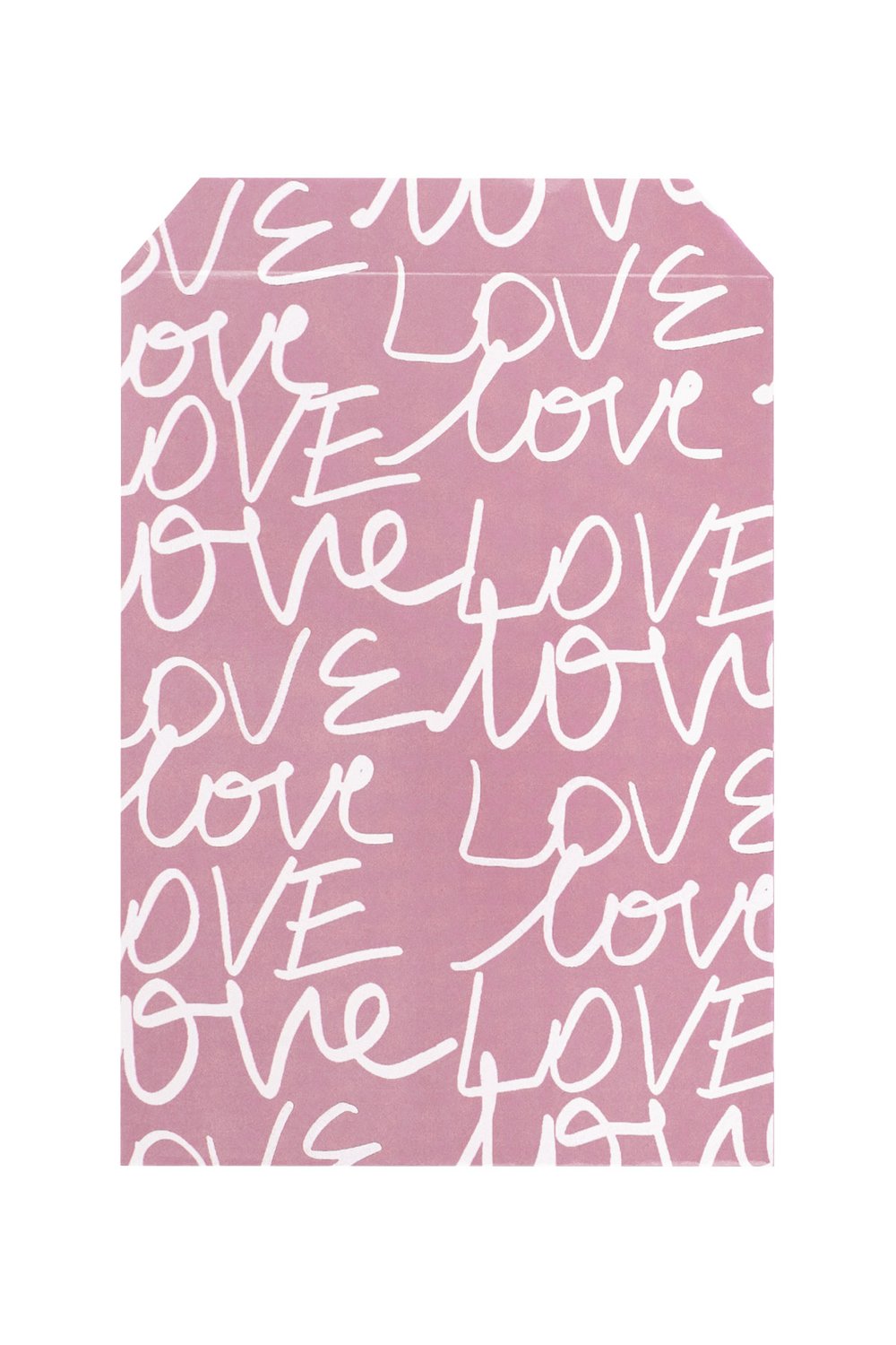 Jewelry envelope love print pink