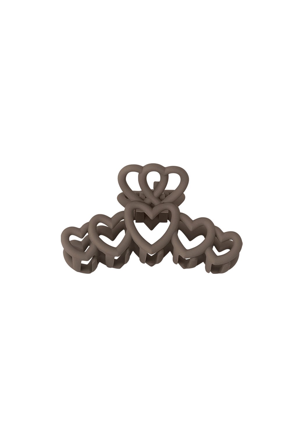 Hair clip hearts - cream Plastic 