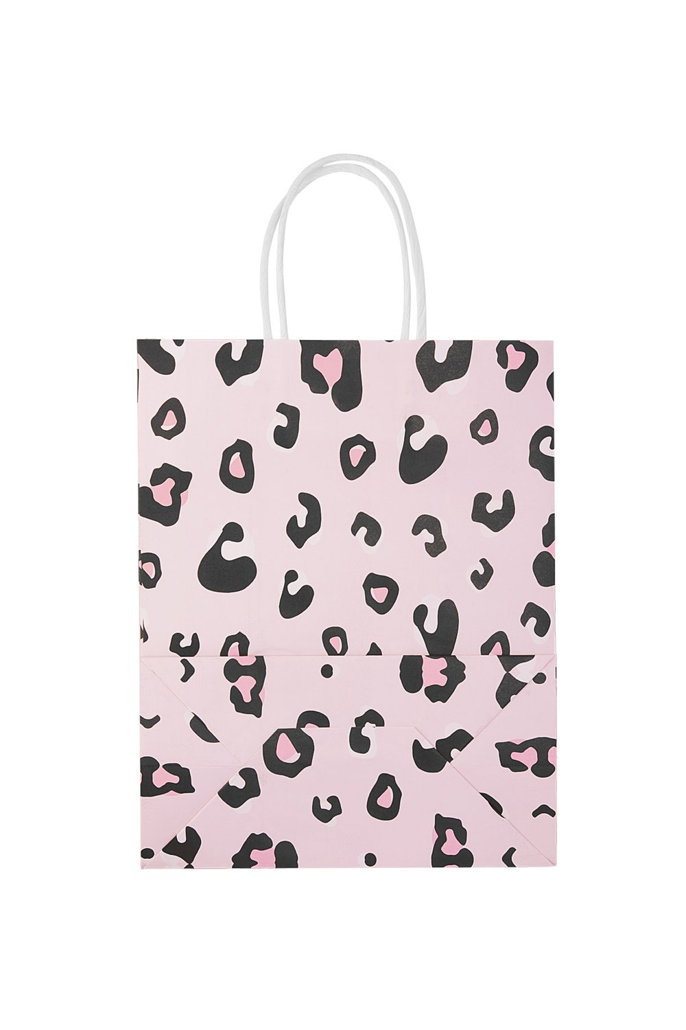Bags leopard print 50 pieces - pink Paper Picture2