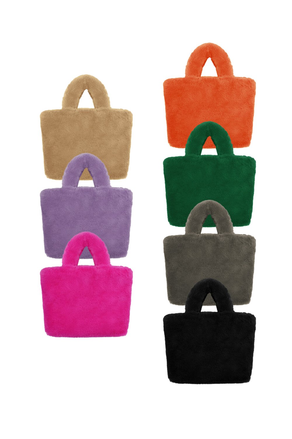 Borsa city piccola in pelliccia sintetica Immagine9