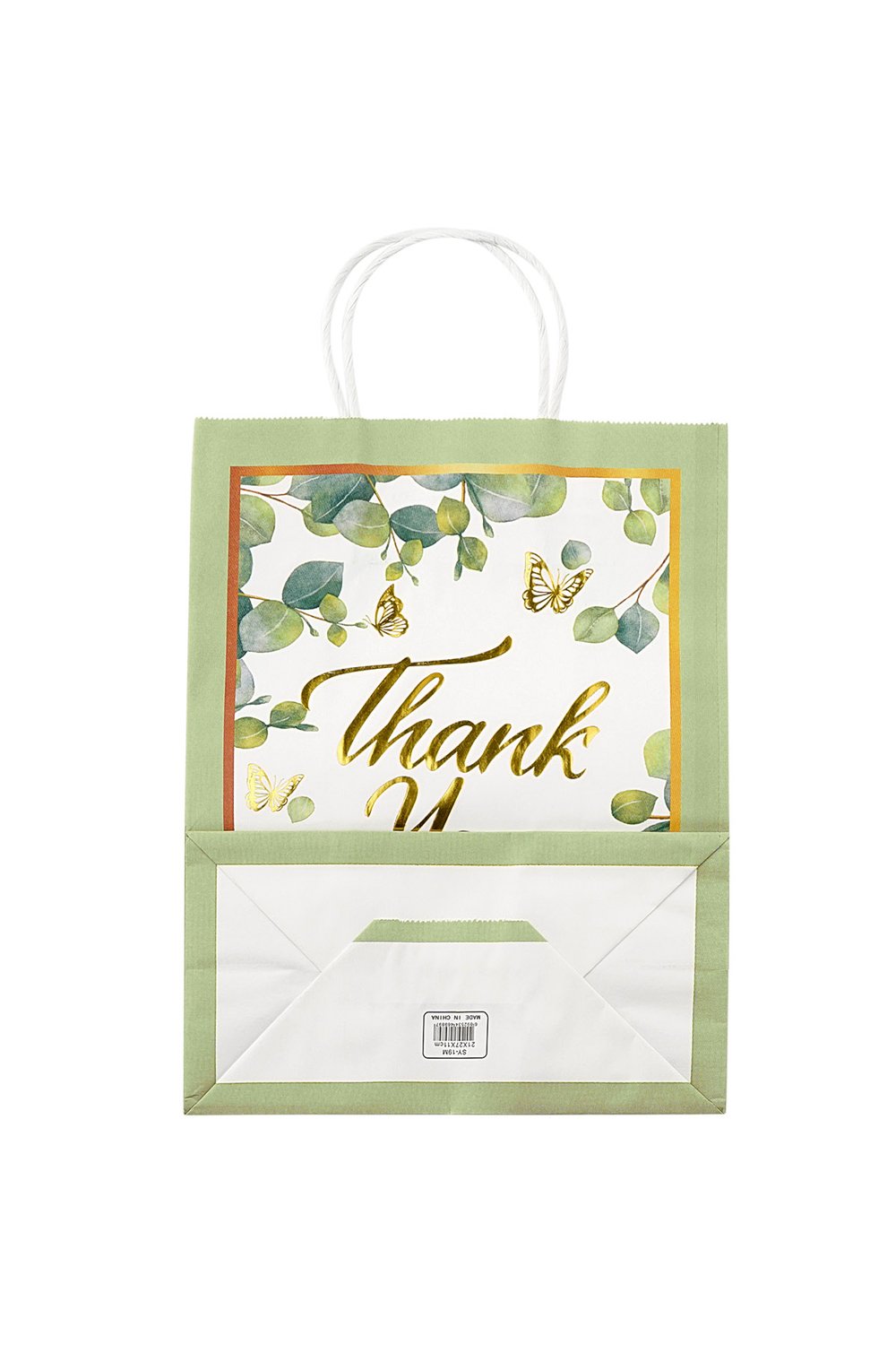 Große Geschenktüte Dankeschön-Blätter – grün h5Bild3