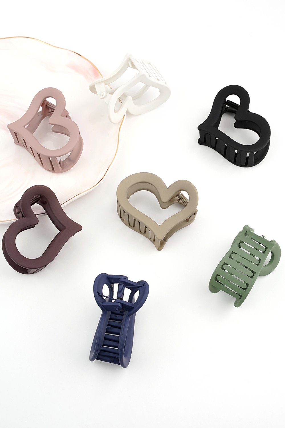 Hair clip deformed heart matt Picture4