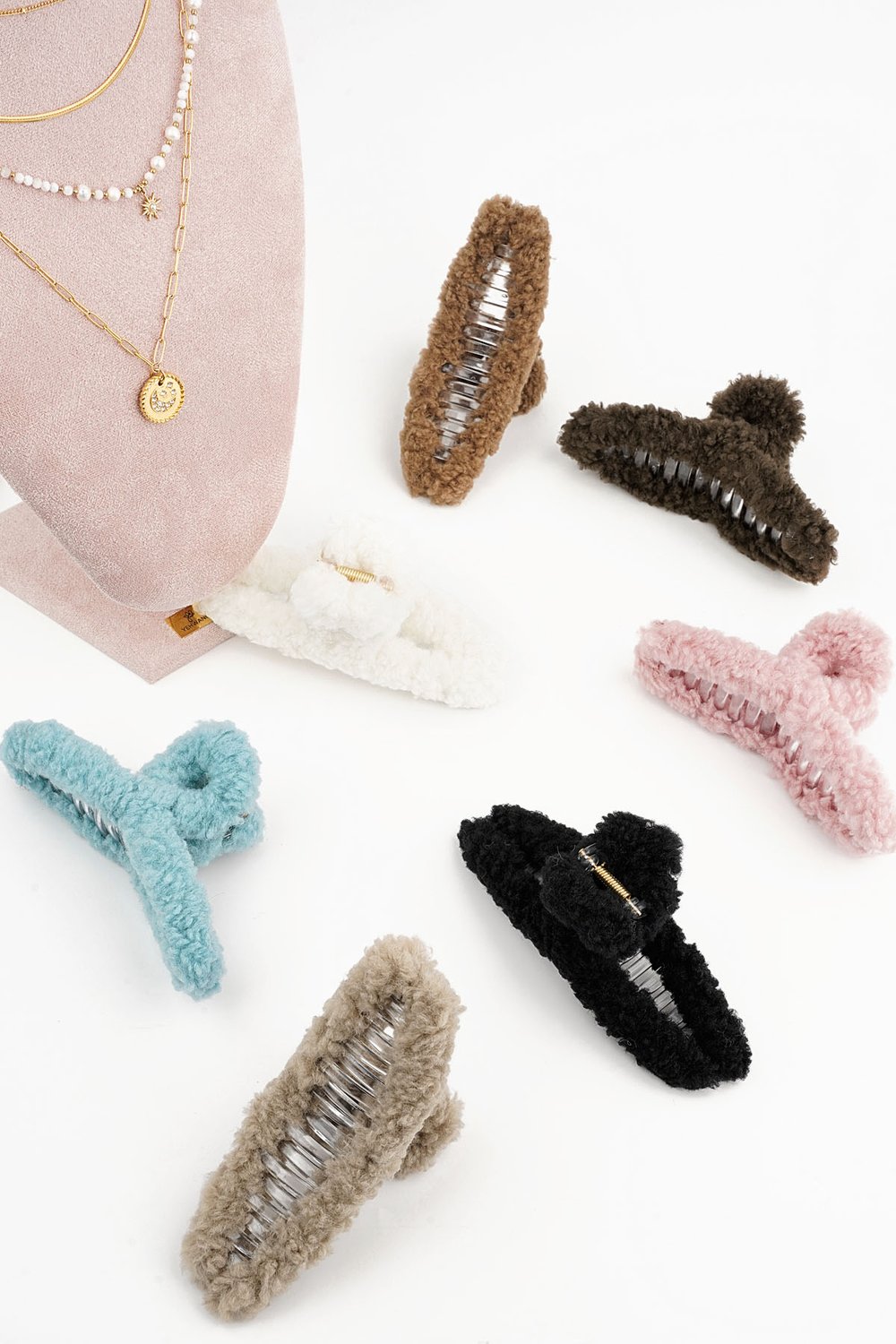 Teddy-Haarspange – gebrochenes Weiß Bild3