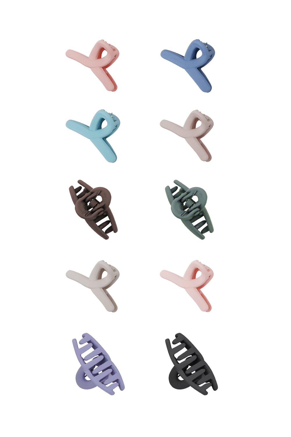 Set of hair clips summer curl