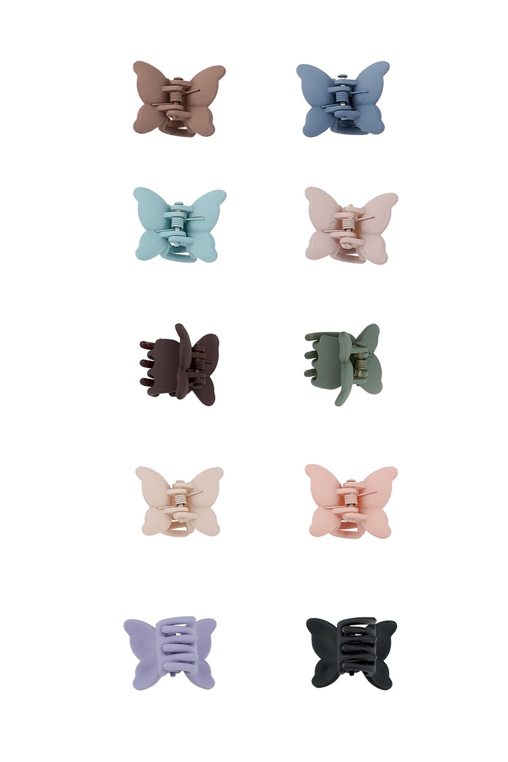 Set of summer butterfly hair clips