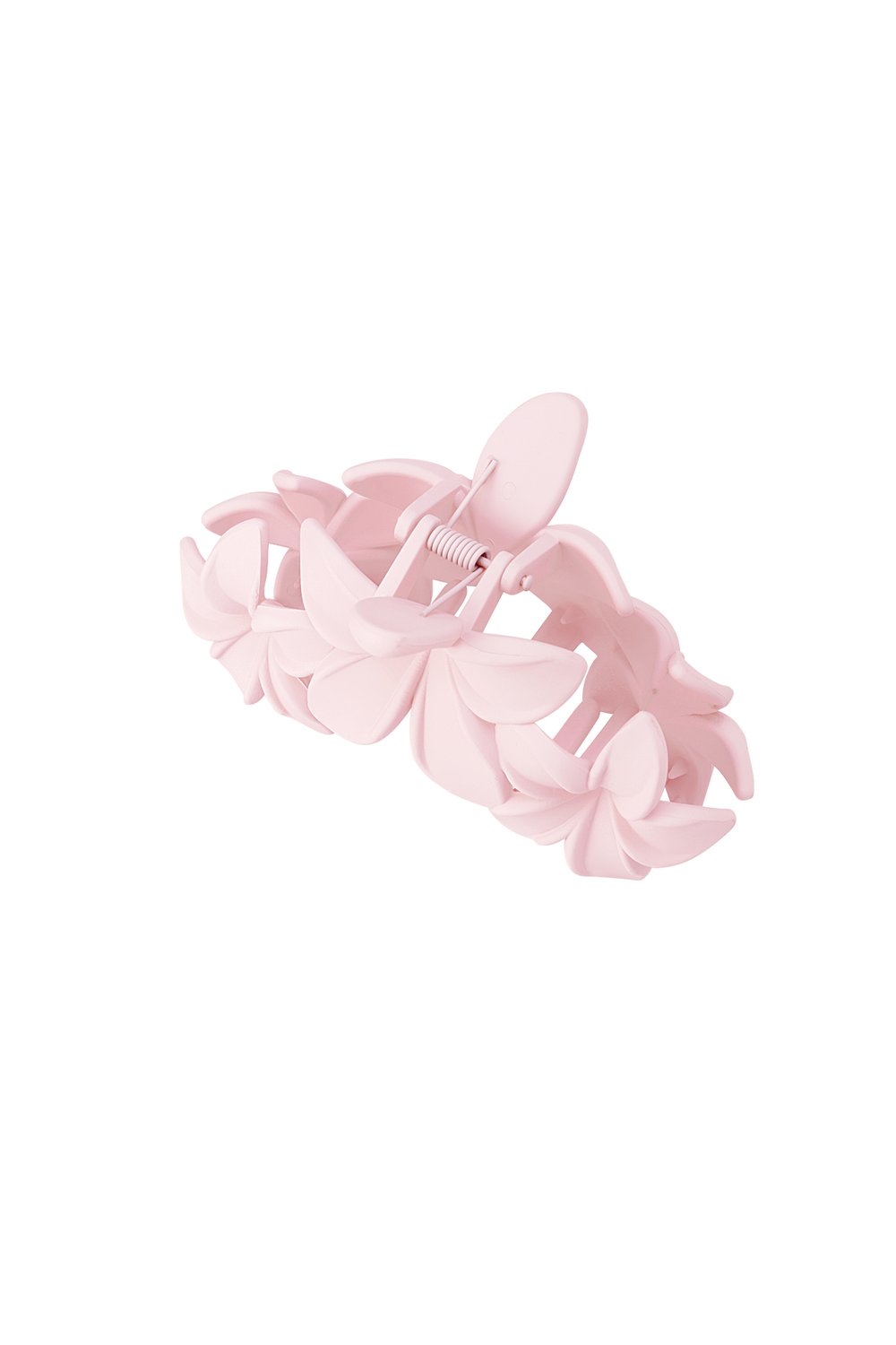 Haarspange mit großen Blumen – Zuckerwatte-Rosa Bild3