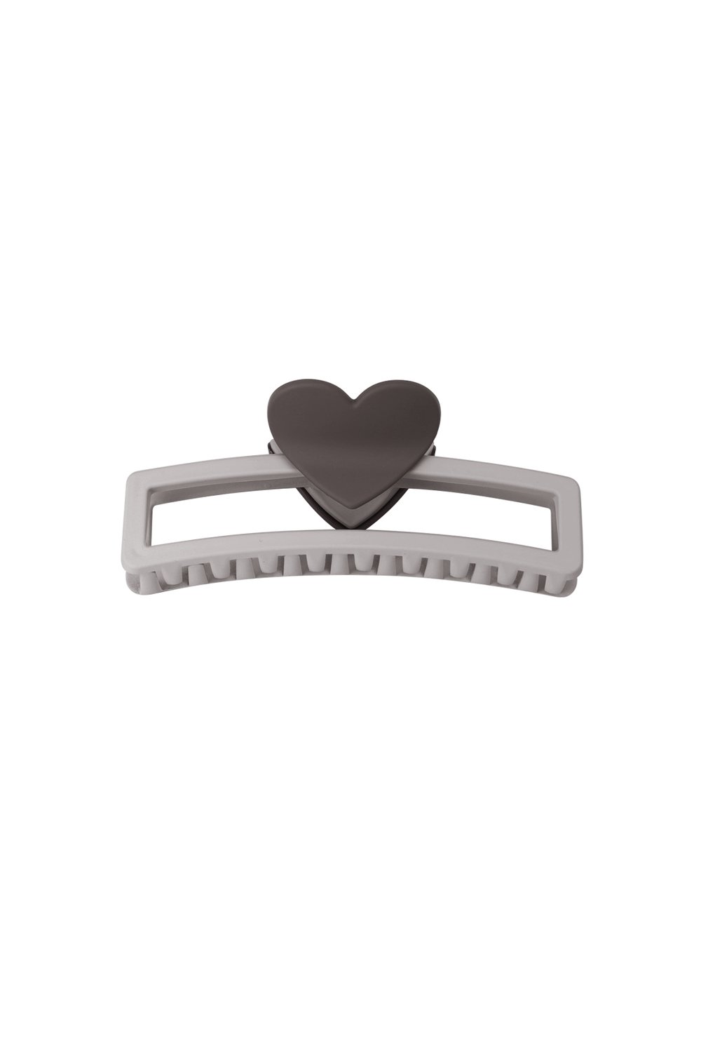 hair clip with heart-shaped handle 