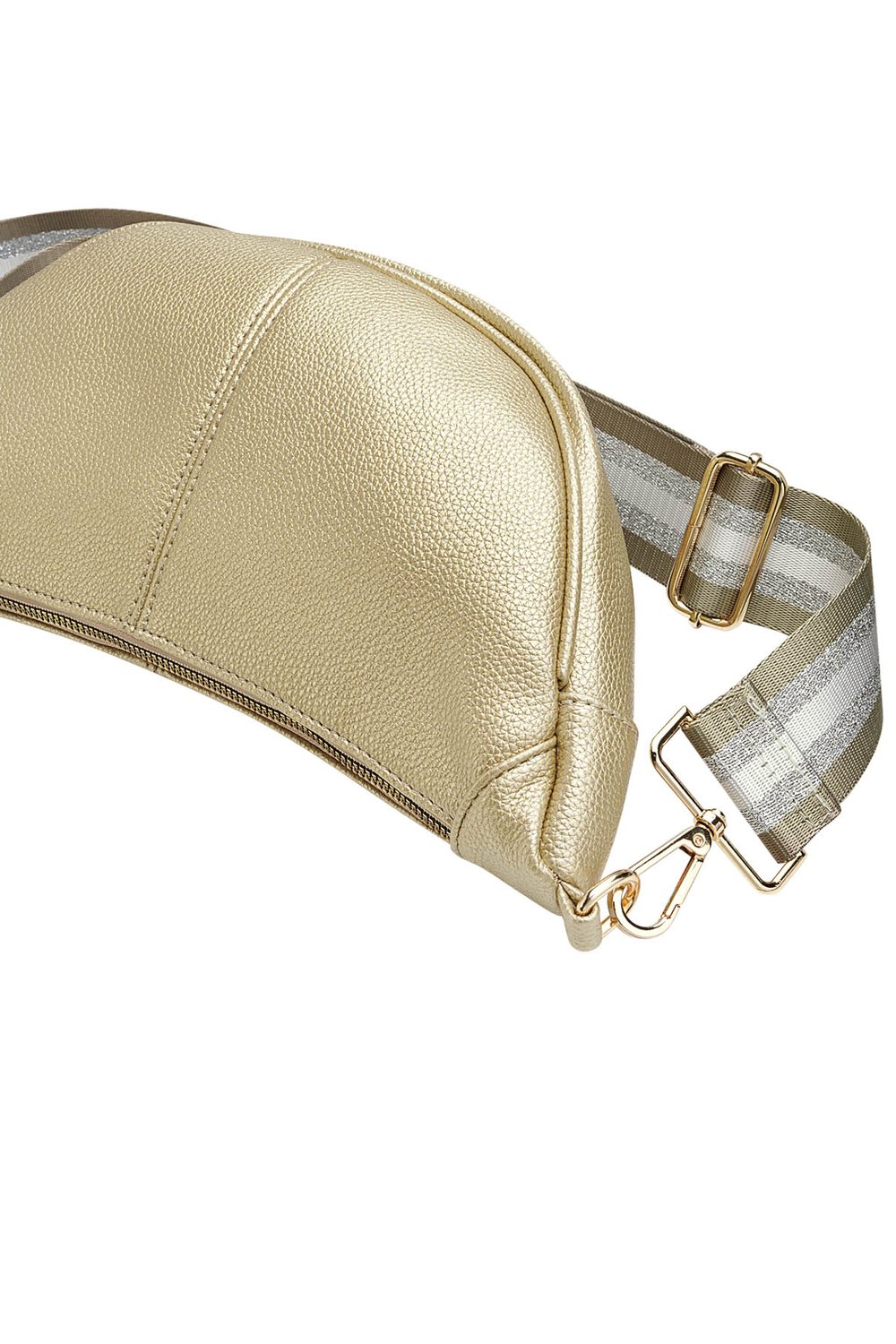 Beuteltasche mit fröhlichem Riemen – Goldfarbe - Goldfarbefarbe Bild7