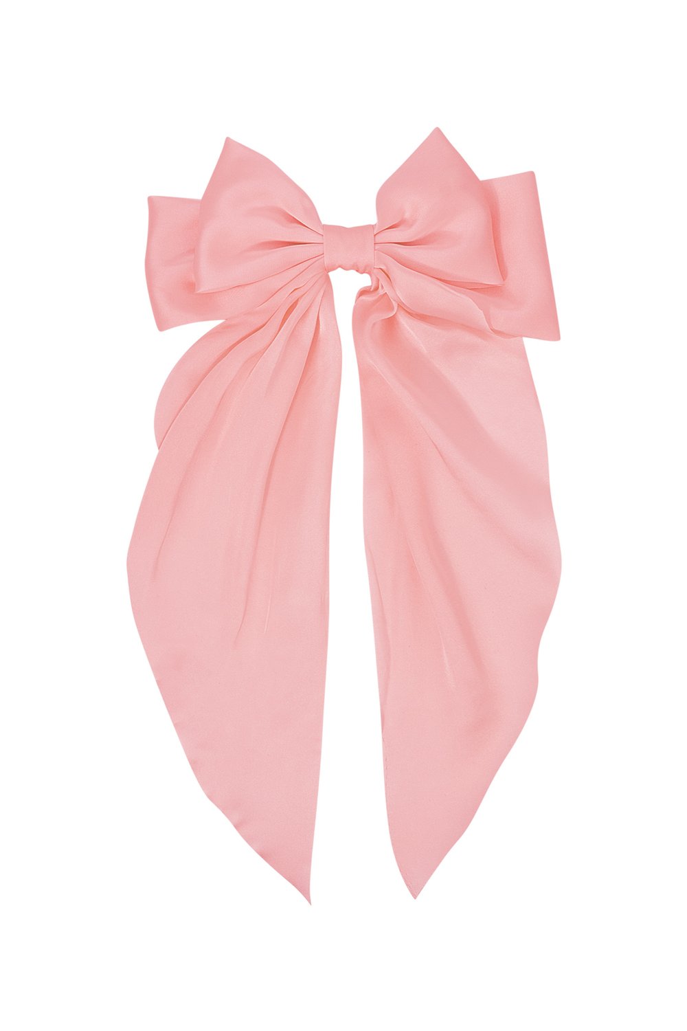 Large hair clip with satin bow