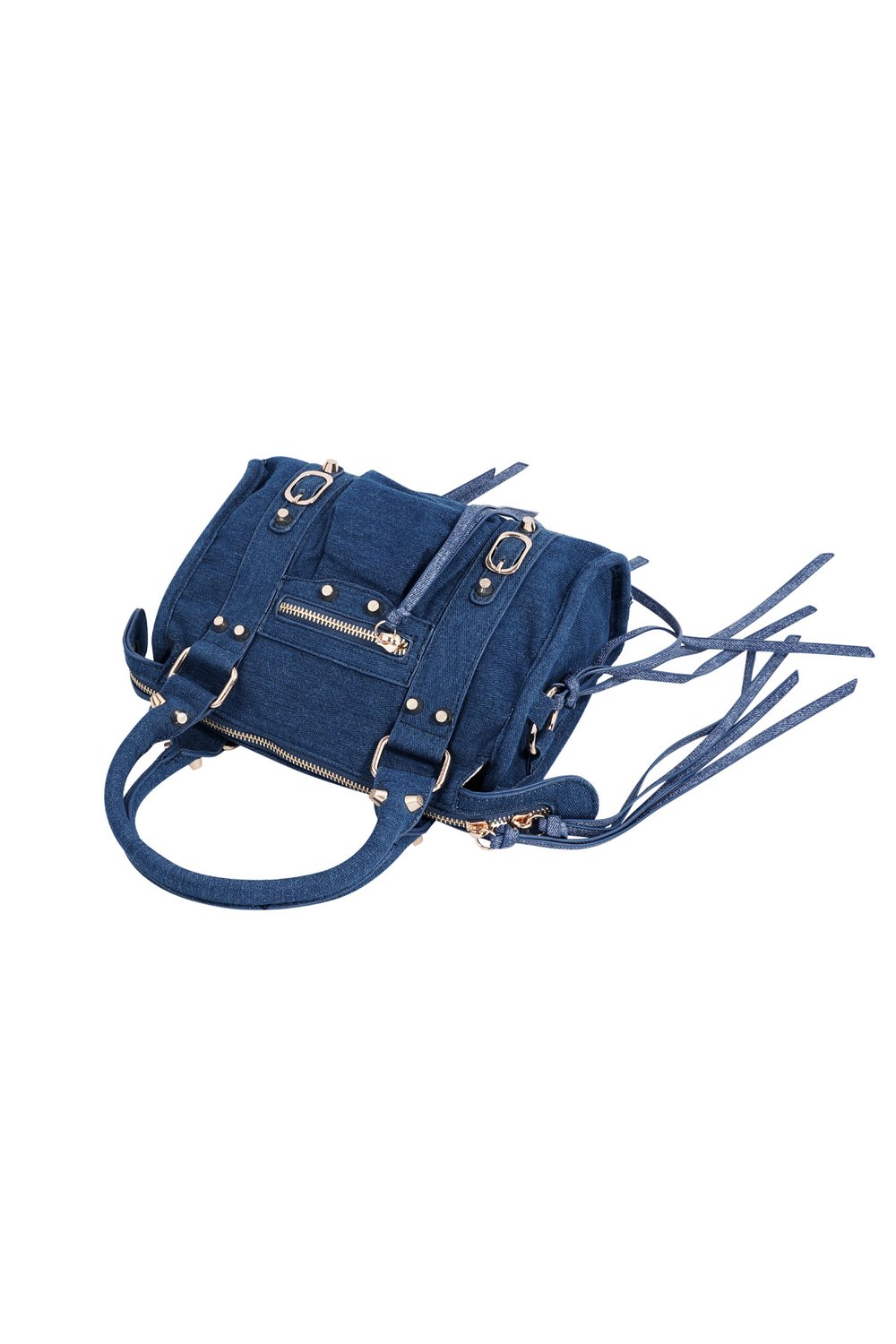 Blue fringed multi-pocket bag h5Picture4