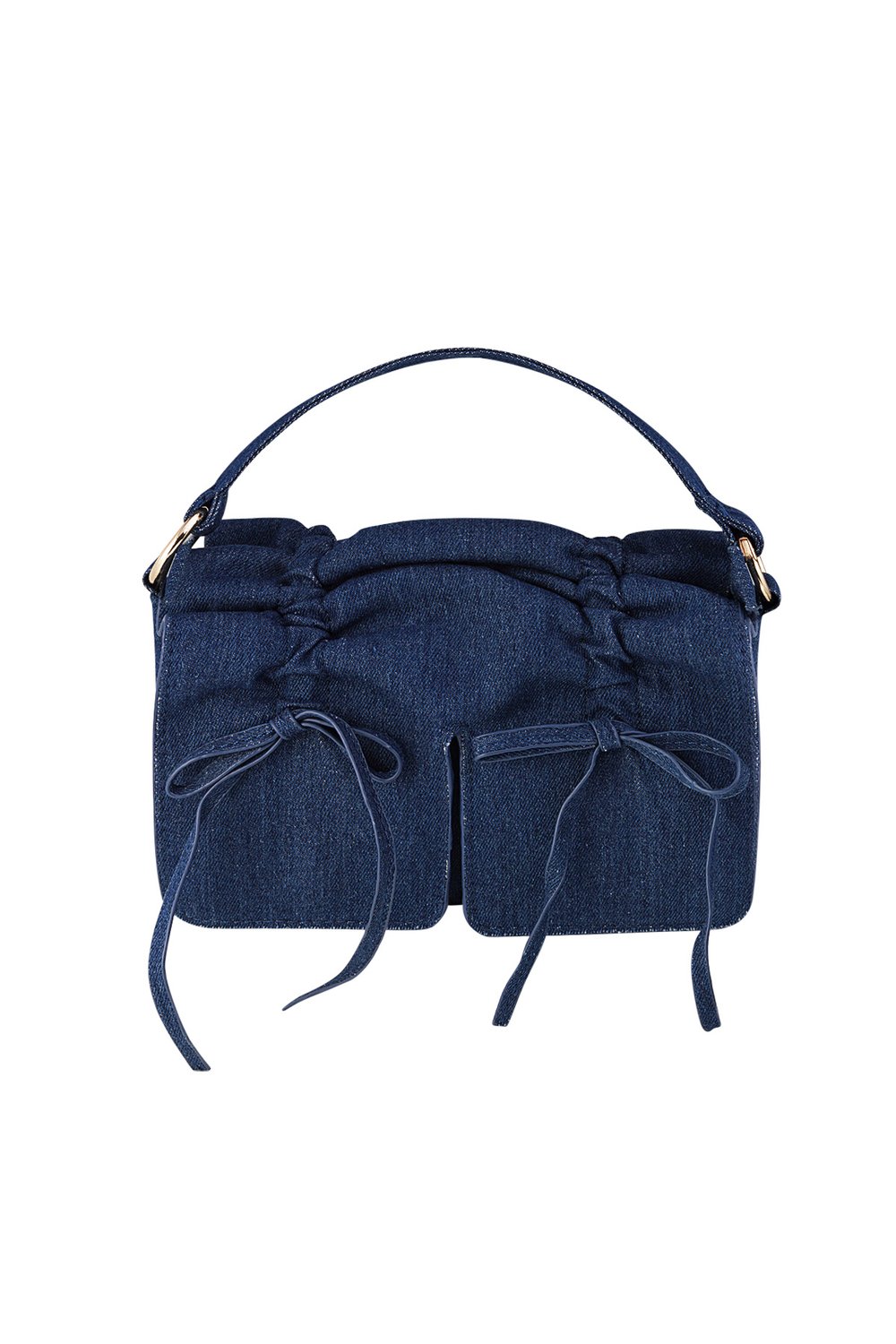 Denim bag with bows 