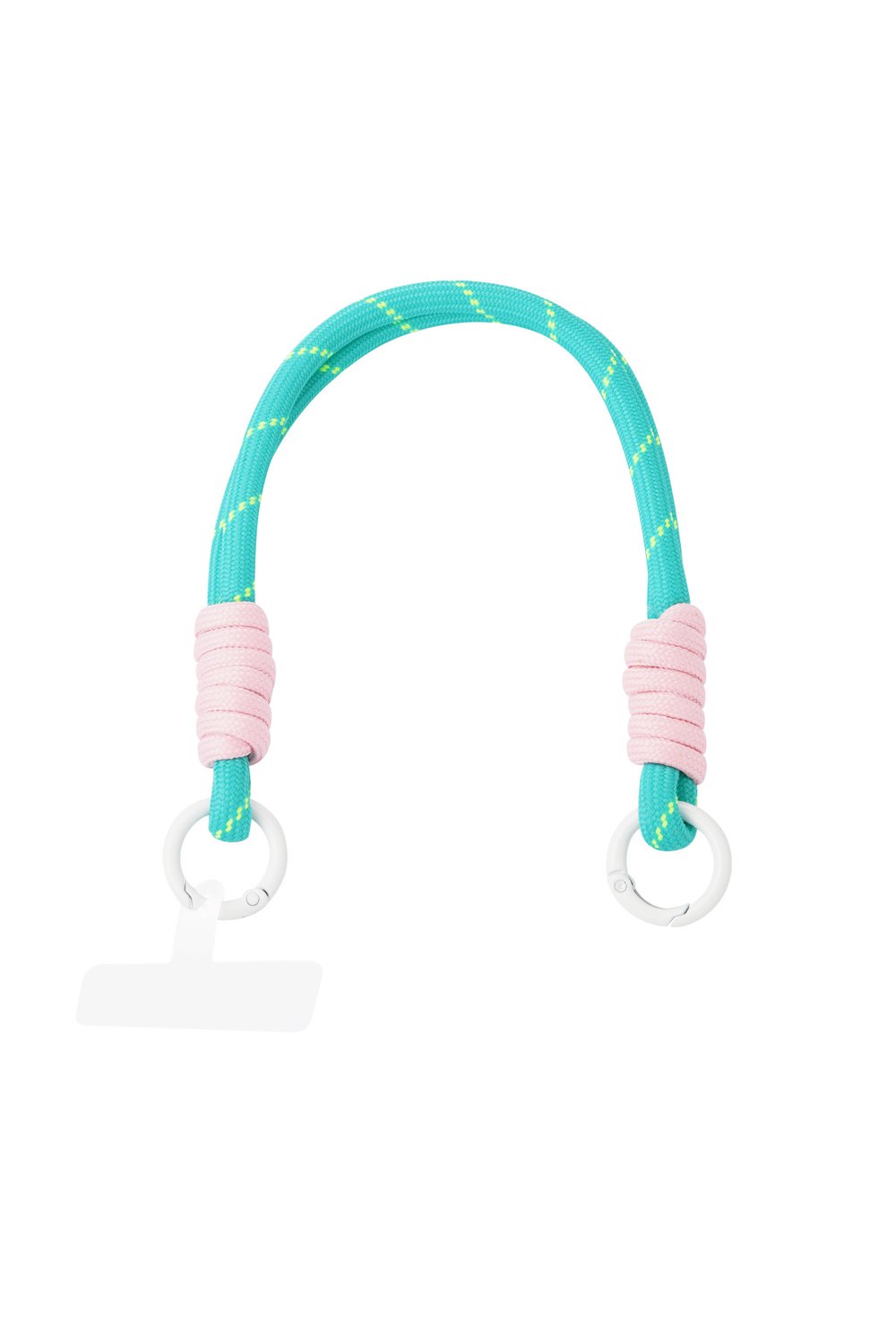 Phone cord with print - black & blue 