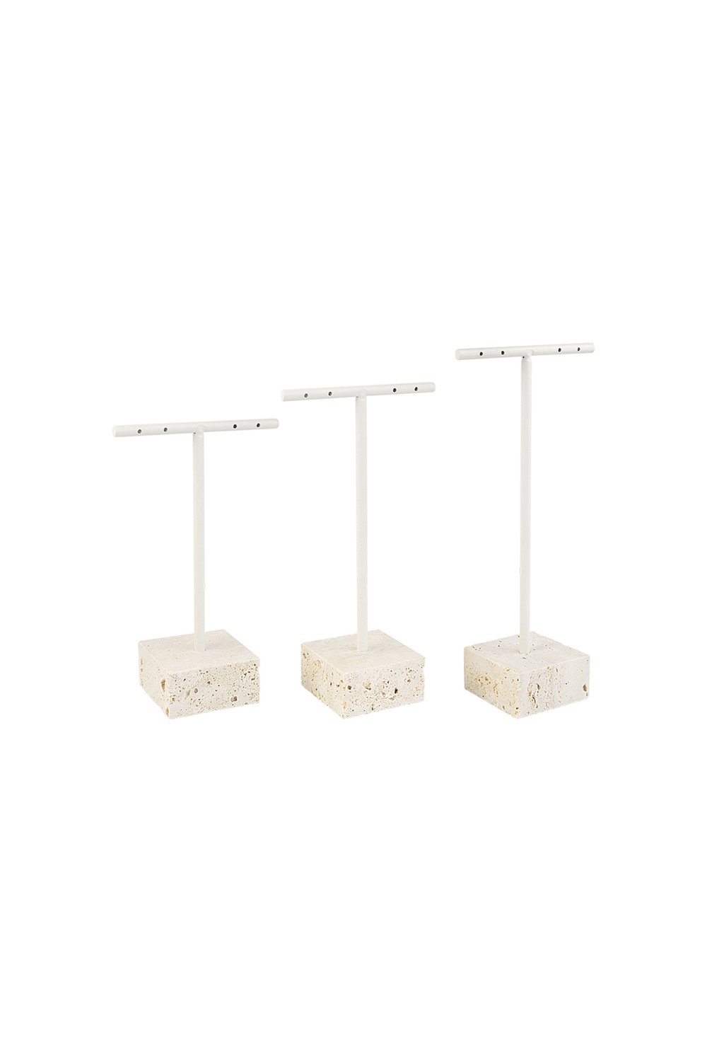 3 Stone Earring Displays - Off White 
