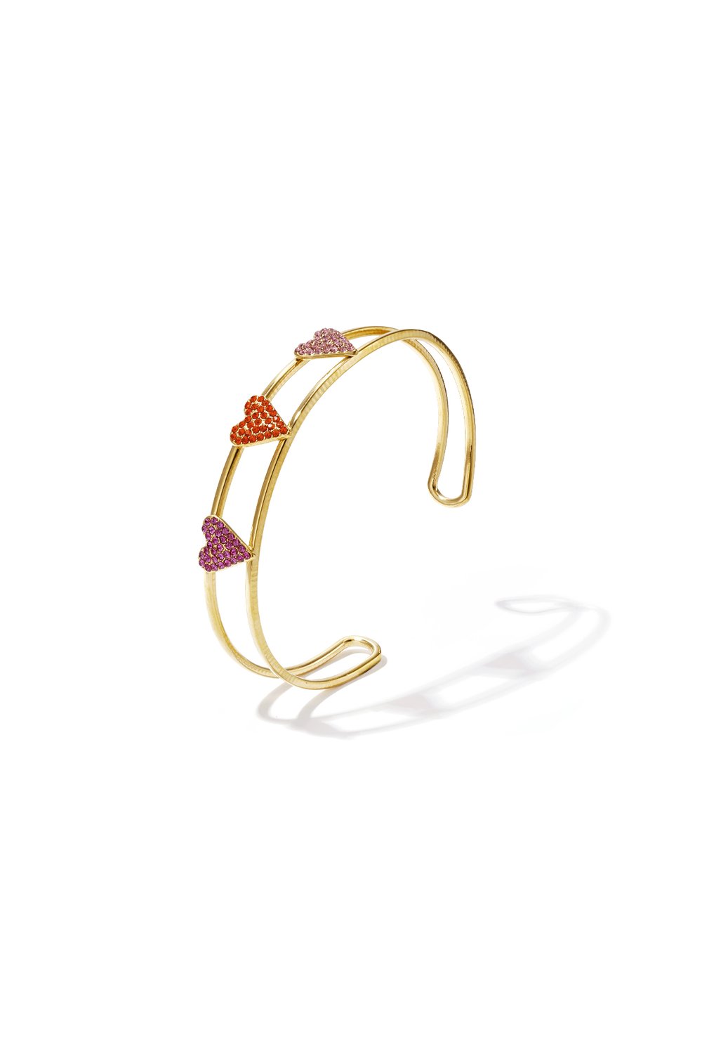 Armreif mit Strassherzen